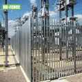 BS1722-12 W Palisade Fence con rivestimento in polvere pallida.